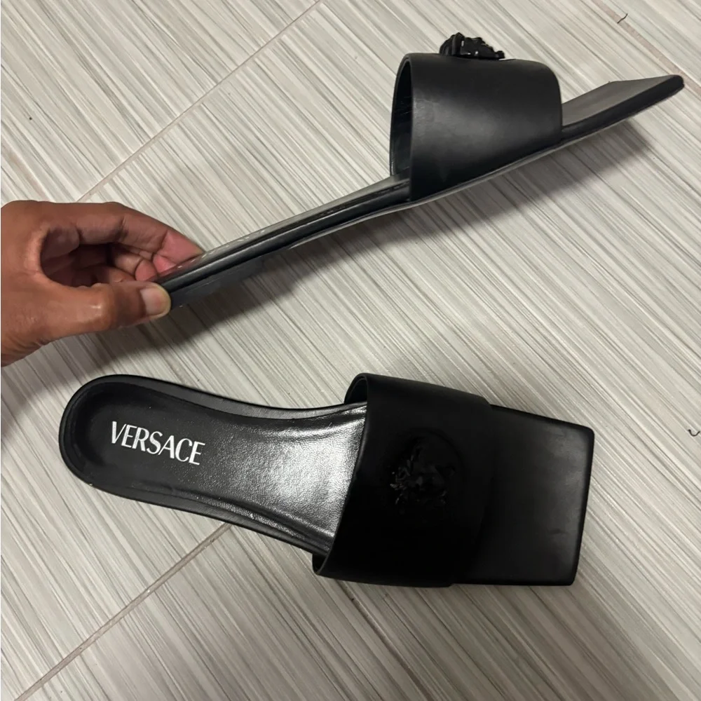 Versace Black Women's Slide Sandals - Picture 5 of 5